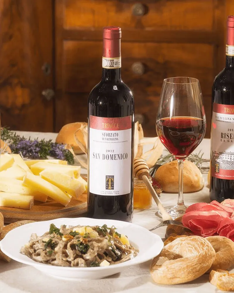 Pranzo tipico alla Tenuta Triacca in Valtellina sopra Tirano