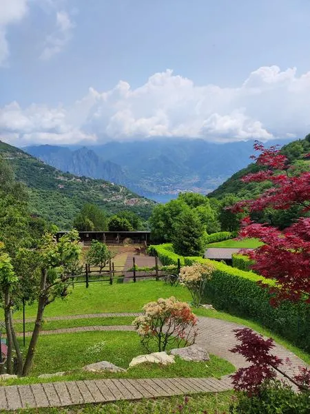 Pranzo all'Agriturismo La Freschera sopra il Lago d'Iseo a Parzanica
