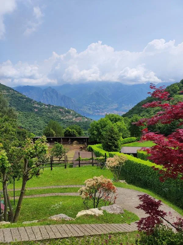 Pranzo all'Agriturismo La Freschera sopra il Lago d'Iseo a Parzanica