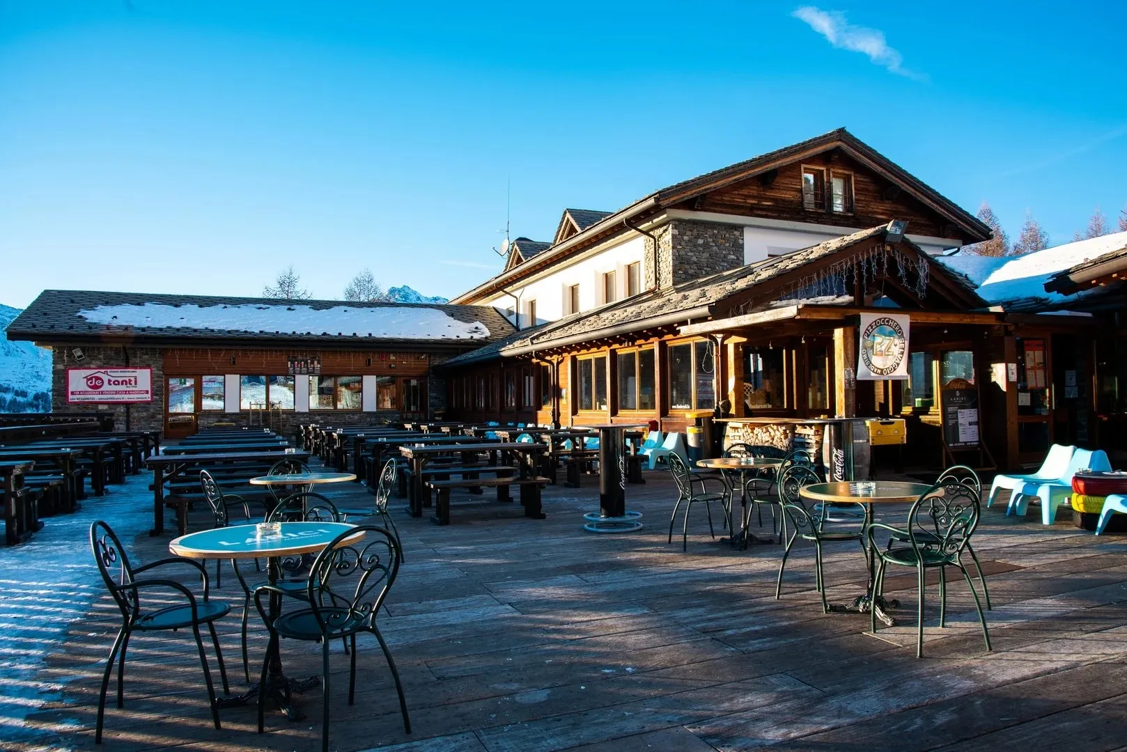 Pranzo in baita sulle piste a Madesimo in Valchiavenna