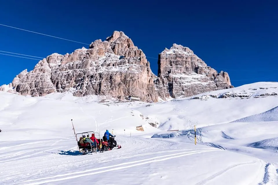 Slittata alle tre cime di lavaredo con pranzo