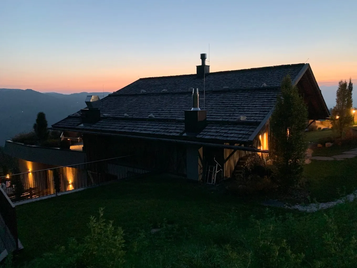 Cena con vista sulla Valle Isarco a Fiè allo Sciliar sotto l'Alpe di Siusi