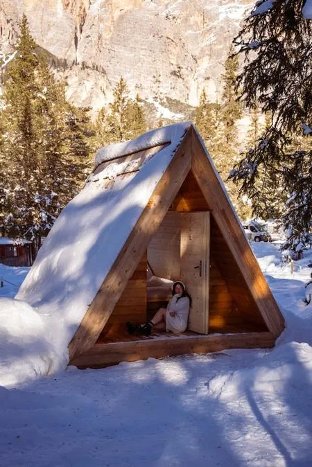 Notte in una A-Frame Cabin in Val Badia a San Cassiano