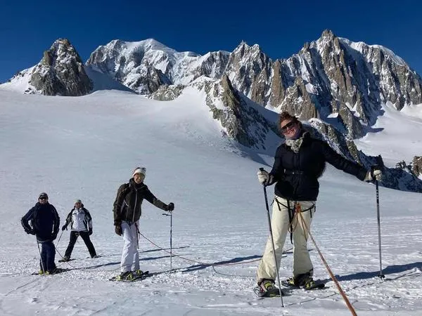 Ciaspolata sul Monte Bianco con funivia Skyway a Courmayeur