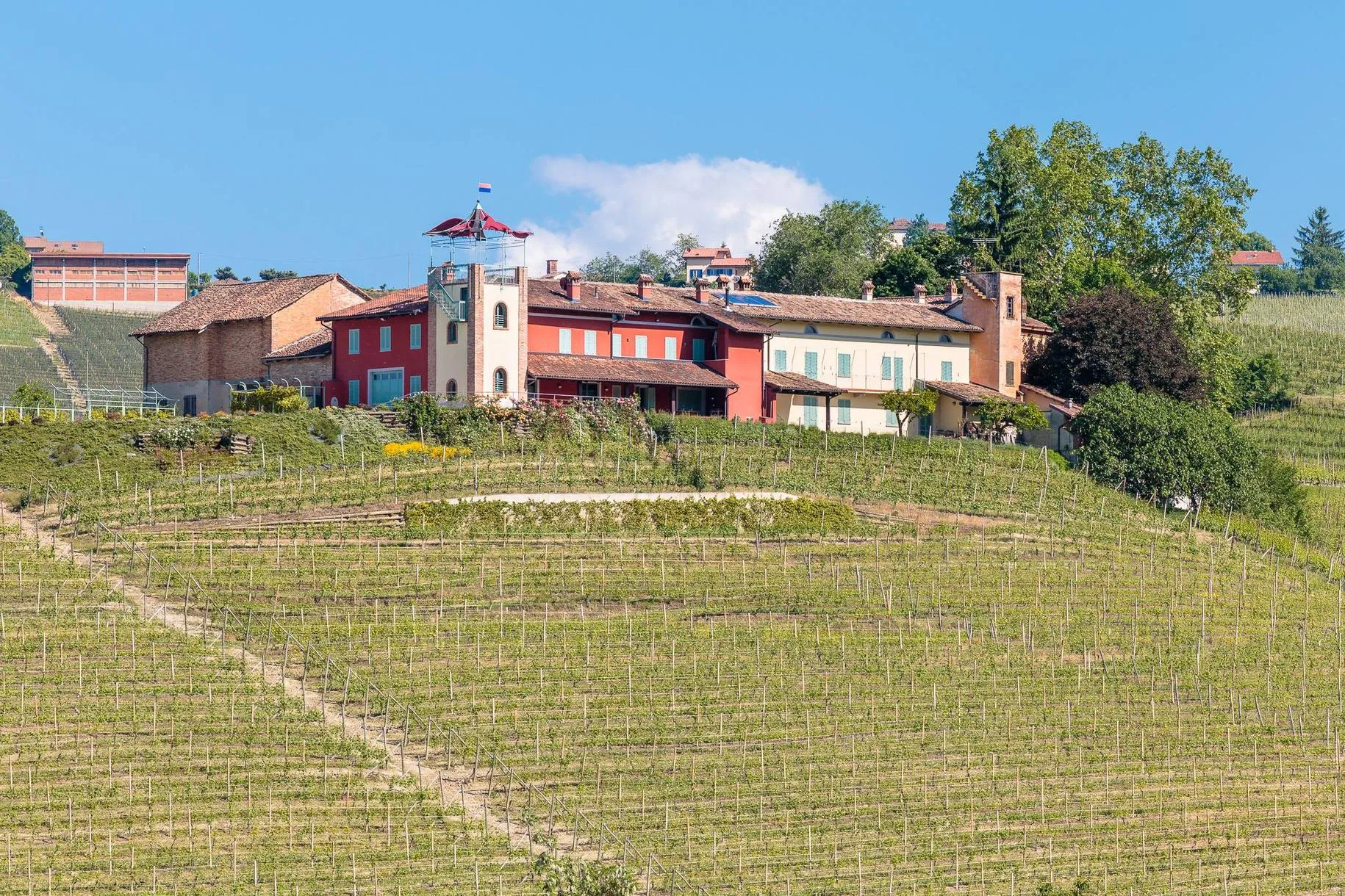 Pranzo in agriturismo con vista sulle Langhe a Castiglione Falletto