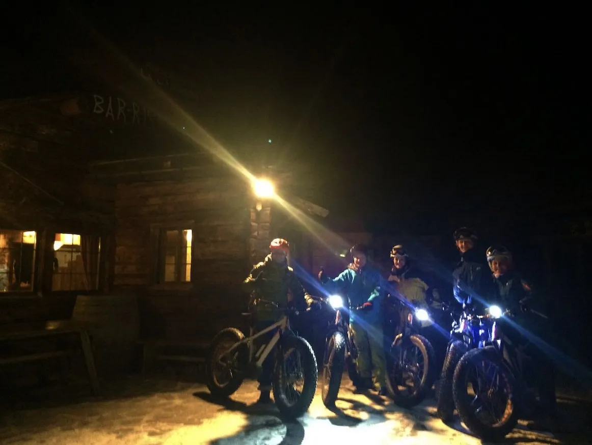 Fat bikes tour di sera e cena in rifugio a Livigno