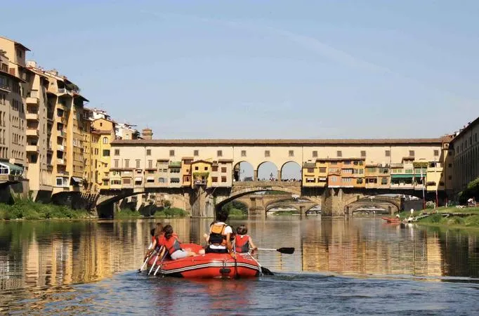 Rafting sull'Arno da Firenze con aperitivo