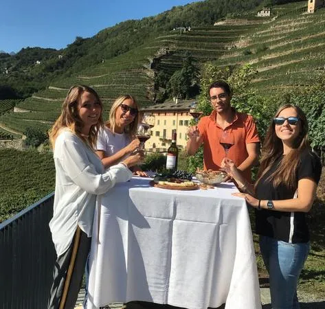 Picnic tipico in vigna in Valtellina