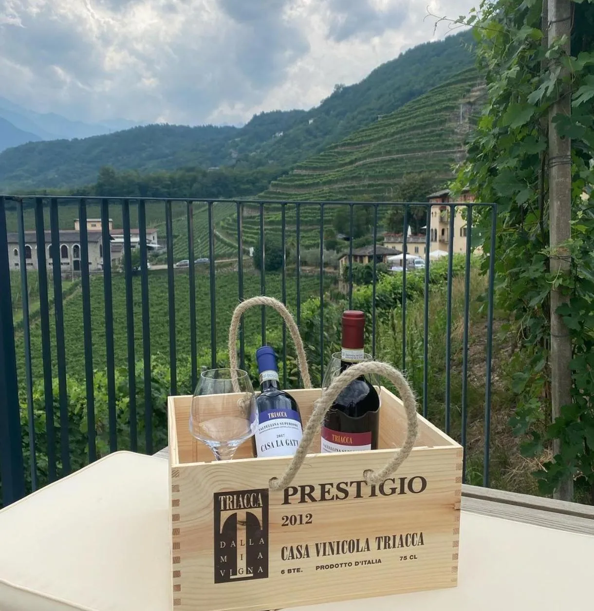 Picnic tipico in vigna in Valtellina