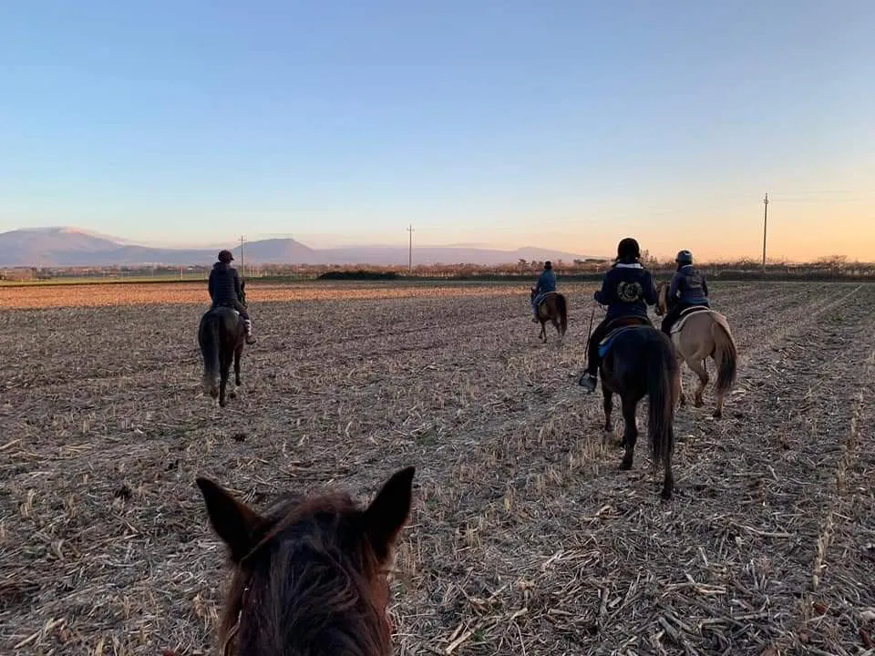 Passeggiata a cavallo a Viterbo nella natura