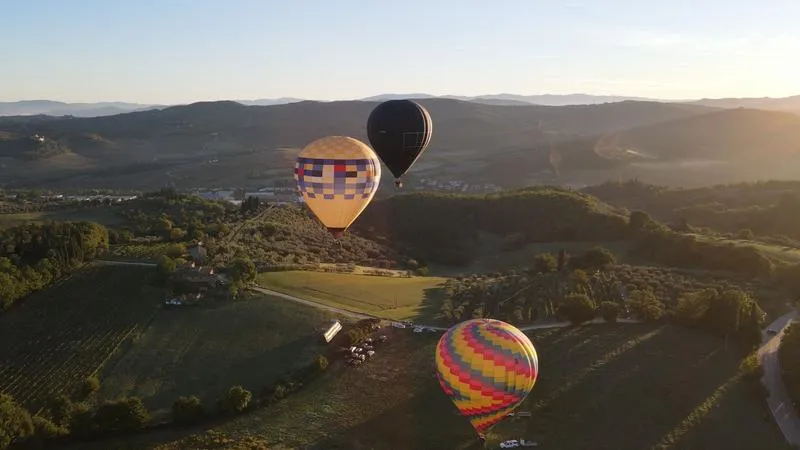 Giro in mongolfiera nel Chianti da Barberino Tavernelle