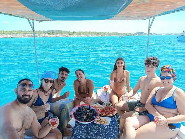 Escursione in barca di 3 ore da Gallipoli all'Isola di Sant'Andrea con aperitivo